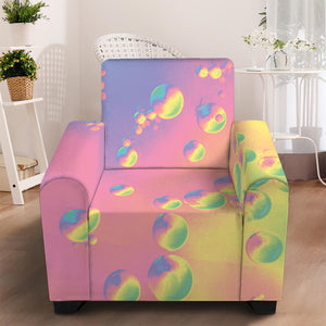 Pastel Acid Melt Print Armchair Slipcover