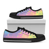 Pastel Acid Melt Print Black Low Top Shoes