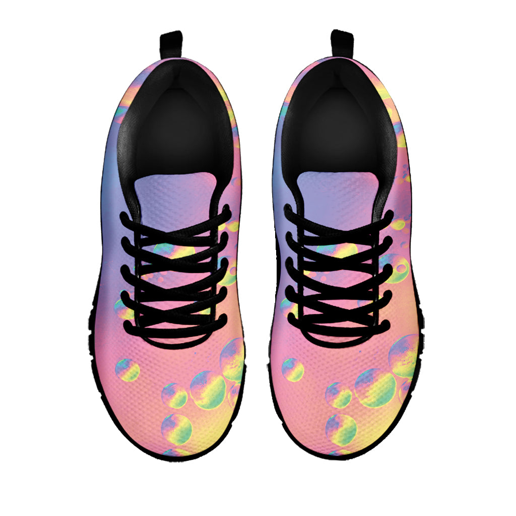 Pastel Acid Melt Print Black Sneakers