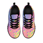 Pastel Acid Melt Print Black Sneakers