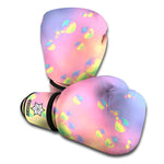 Pastel Acid Melt Print Boxing Gloves