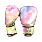 Pastel Acid Melt Print Boxing Gloves