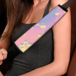 Pastel Acid Melt Print Car Seat Belt Covers