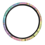 Pastel Acid Melt Print Car Steering Wheel Cover