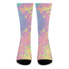 Pastel Acid Melt Print Crew Socks