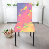 Pastel Acid Melt Print Dining Chair Slipcover