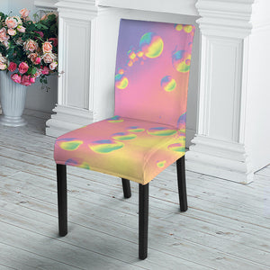 Pastel Acid Melt Print Dining Chair Slipcover