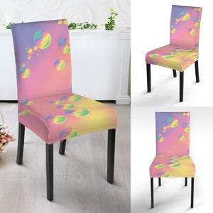 Pastel Acid Melt Print Dining Chair Slipcover