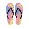 Pastel Acid Melt Print Flip Flops