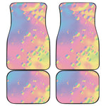 Pastel Acid Melt Print Front and Back Car Floor Mats