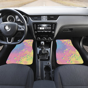 Pastel Acid Melt Print Front and Back Car Floor Mats