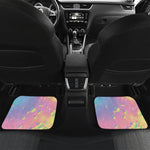 Pastel Acid Melt Print Front and Back Car Floor Mats