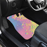 Pastel Acid Melt Print Front and Back Car Floor Mats