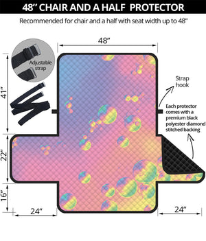 Pastel Acid Melt Print Half Sofa Protector