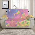 Pastel Acid Melt Print Half Sofa Protector