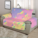 Pastel Acid Melt Print Half Sofa Protector