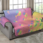 Pastel Acid Melt Print Loveseat Protector