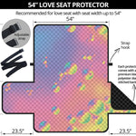 Pastel Acid Melt Print Loveseat Protector