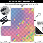 Pastel Acid Melt Print Loveseat Protector