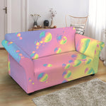 Pastel Acid Melt Print Loveseat Slipcover