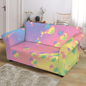 Pastel Acid Melt Print Loveseat Slipcover