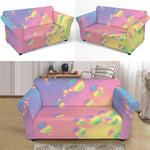 Pastel Acid Melt Print Loveseat Slipcover