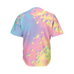 Pastel Acid Melt Print Men's Baseball Jersey