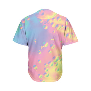 Pastel Acid Melt Print Men's Baseball Jersey