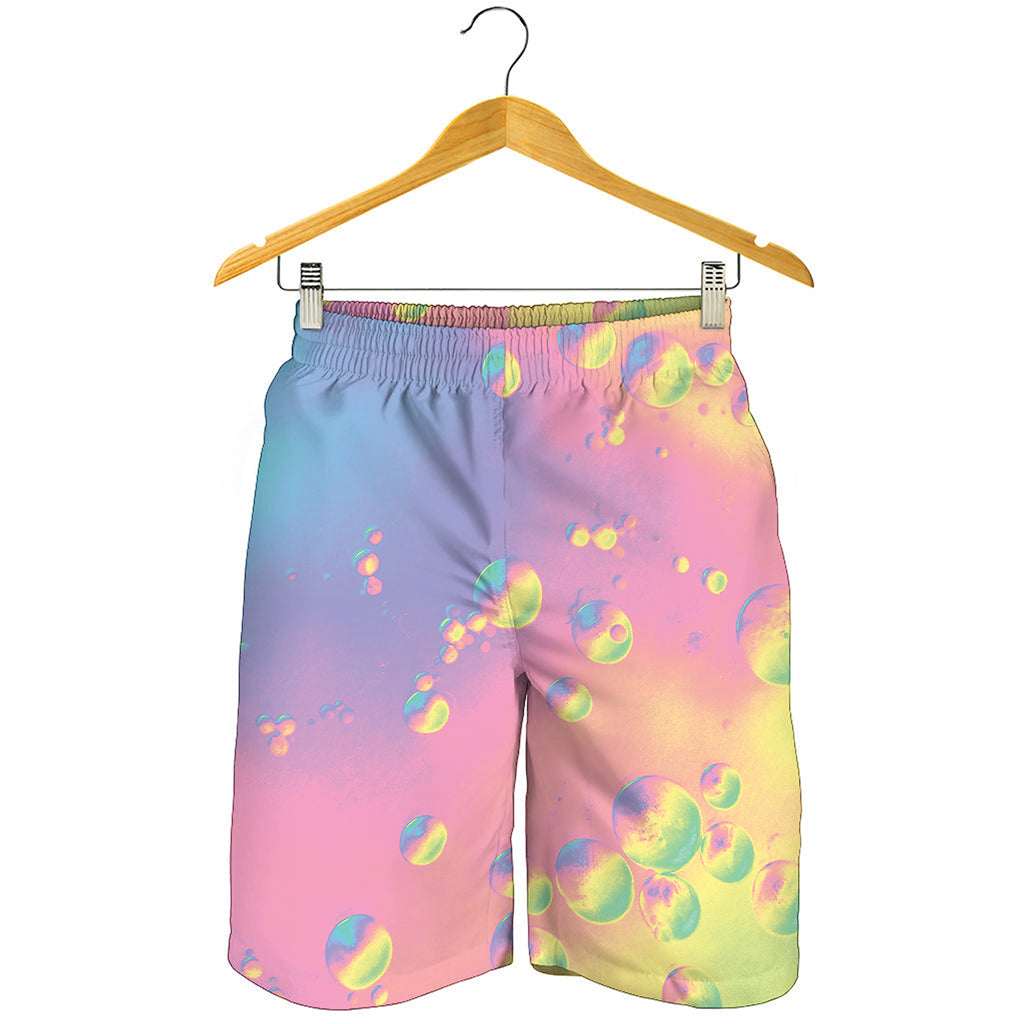 Pastel Acid Melt Print Men's Shorts