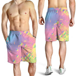 Pastel Acid Melt Print Men's Shorts