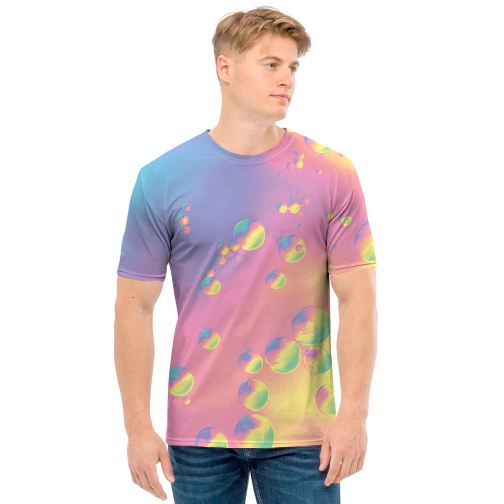 Pastel Acid Melt Print Men's T-Shirt