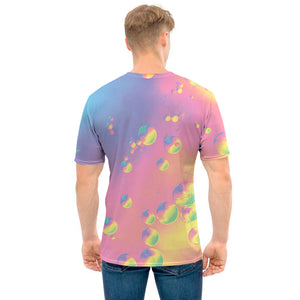 Pastel Acid Melt Print Men's T-Shirt