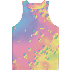 Pastel Acid Melt Print Men's Tank Top