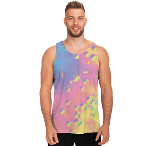 Pastel Acid Melt Print Men's Tank Top