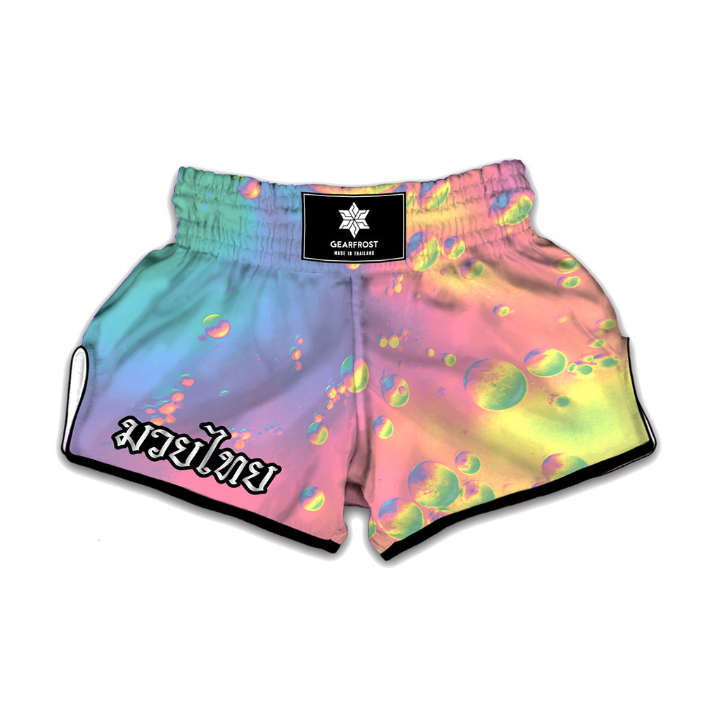 Pastel Acid Melt Print Muay Thai Boxing Shorts