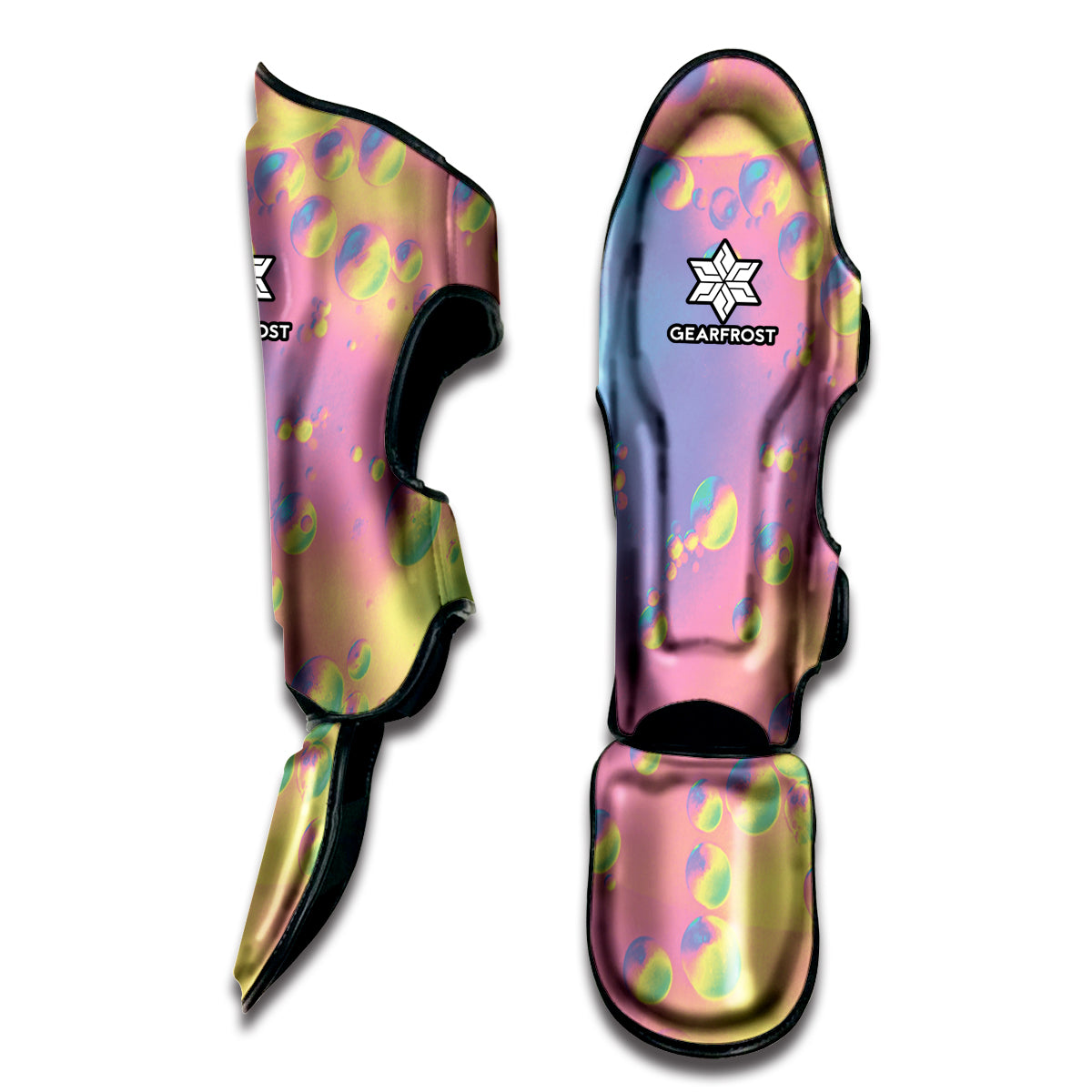 Pastel Acid Melt Print Muay Thai Shin Guard