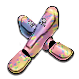 Pastel Acid Melt Print Muay Thai Shin Guard