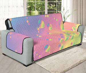 Pastel Acid Melt Print Oversized Sofa Protector