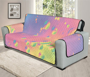 Pastel Acid Melt Print Oversized Sofa Protector