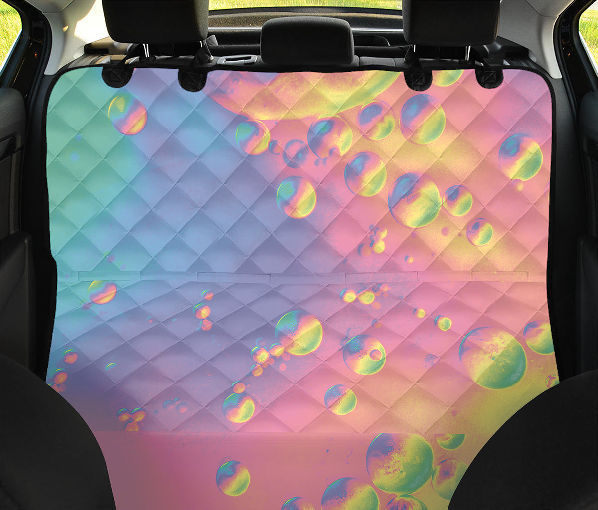 Pastel Acid Melt Print Pet Car Back Seat Cover