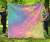 Pastel Acid Melt Print Quilt