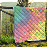 Pastel Acid Melt Print Quilt