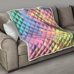 Pastel Acid Melt Print Quilt