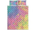 Pastel Acid Melt Print Quilt Bed Set