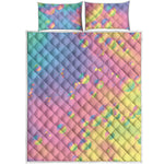 Pastel Acid Melt Print Quilt Bed Set