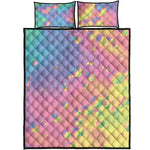Pastel Acid Melt Print Quilt Bed Set