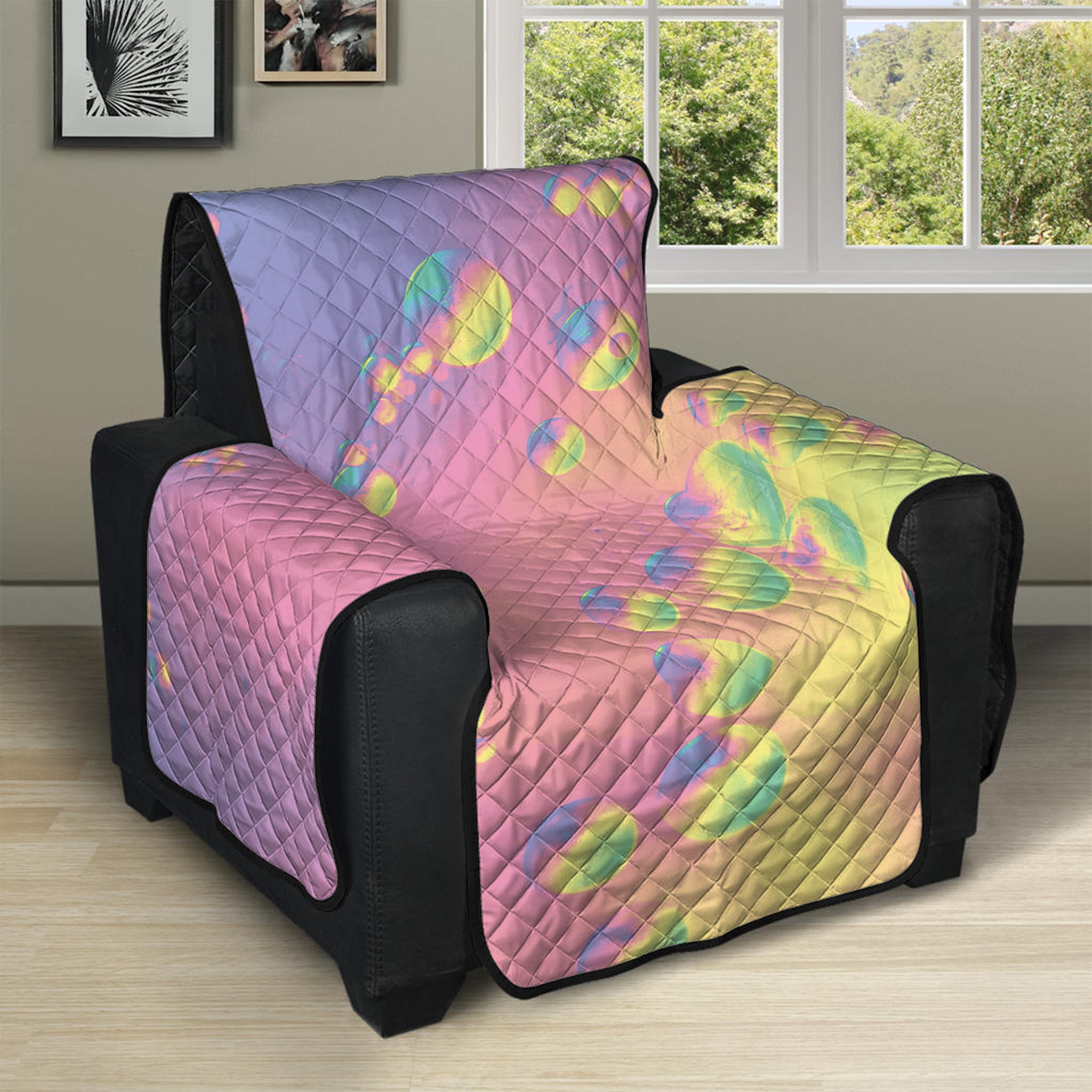 Pastel Acid Melt Print Recliner Protector