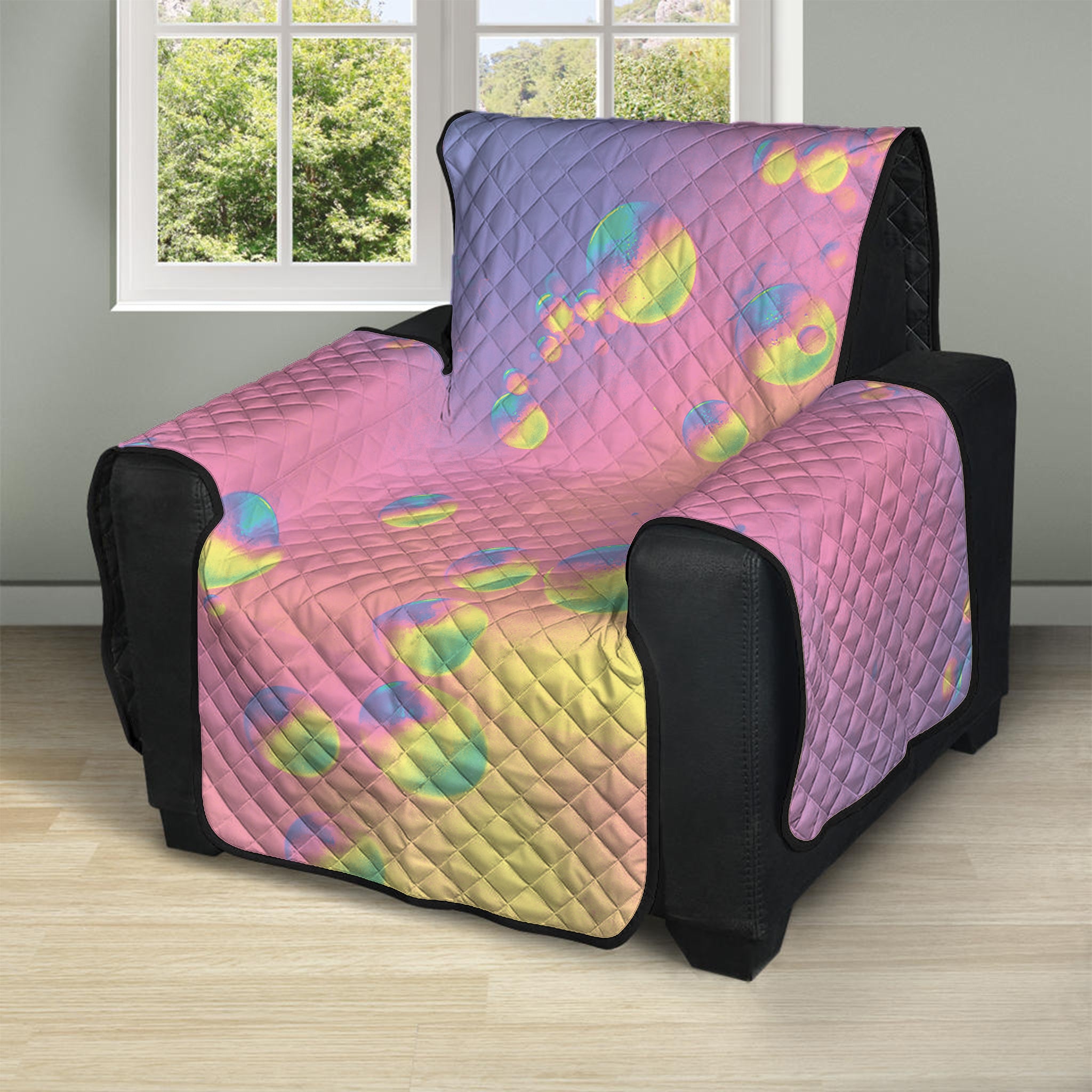 Pastel Acid Melt Print Recliner Protector