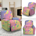 Pastel Acid Melt Print Recliner Slipcover