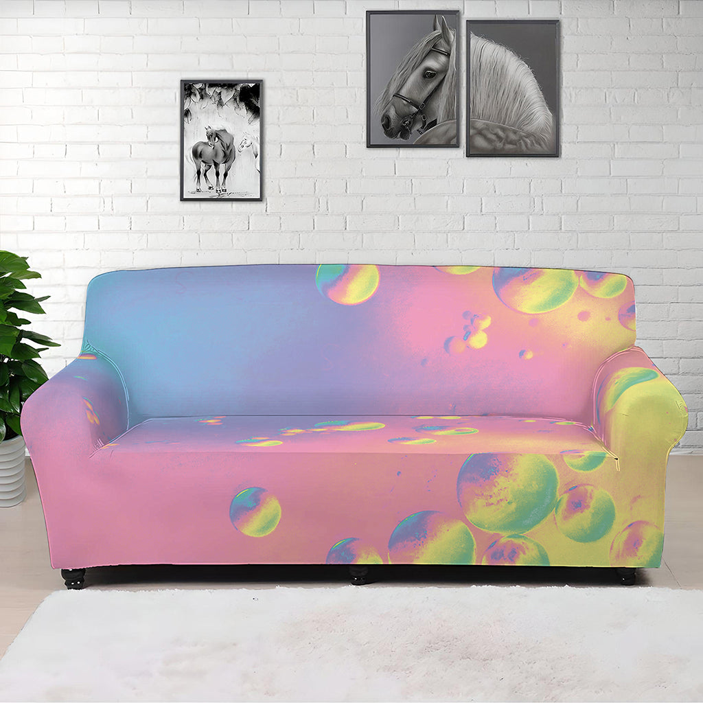 Pastel Acid Melt Print Sofa Cover